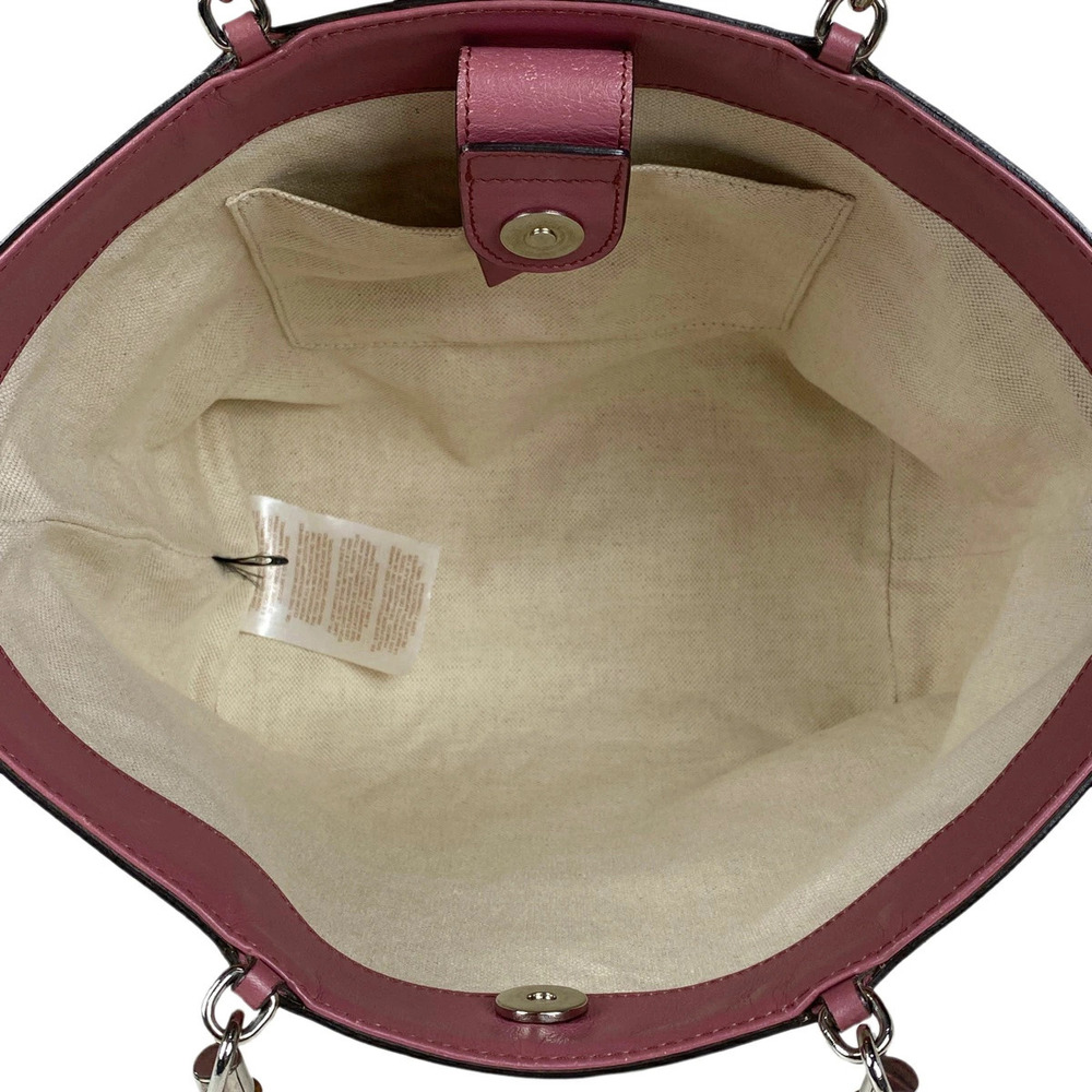 Gucci GG tote bag bamboo handbag canvas pink beige - Picture 6 of 6